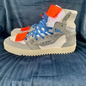 Men’s Off Court 3.0 High Top Sneaker OFF-WHITE Glitter White/Silver New With Box